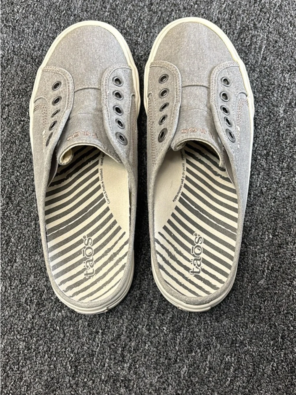 Taos Footwear Gray Slip-On Canvas Sneakers - Picture 3 of 9